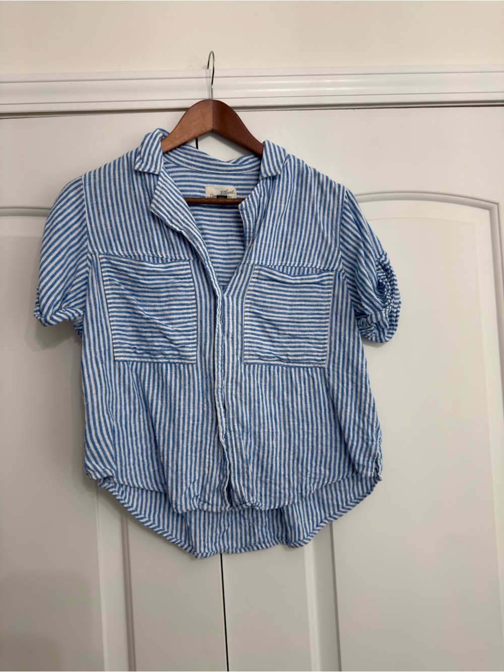 Universal Thread Blue and White Striped Shirt